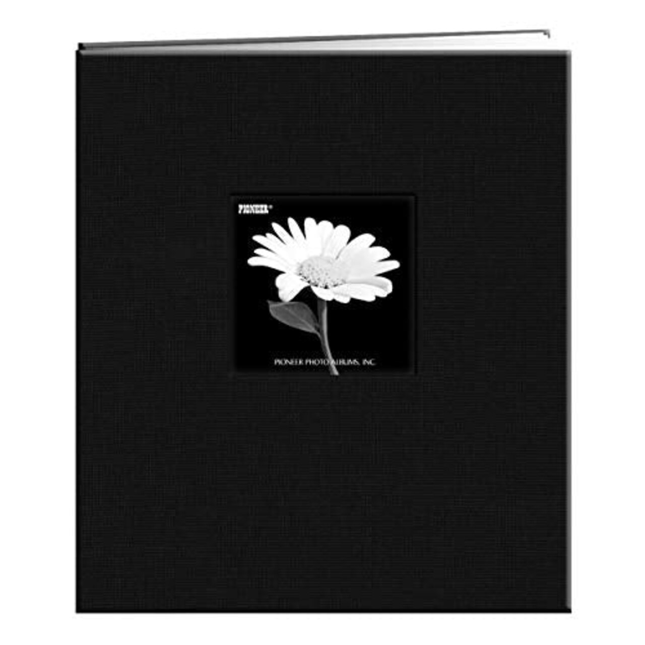 Pioneer MB-811CBFBLK 8 1/2 Inch by 11 Inch Postbound Fabric Frame Cover Memory Book, Deep Black